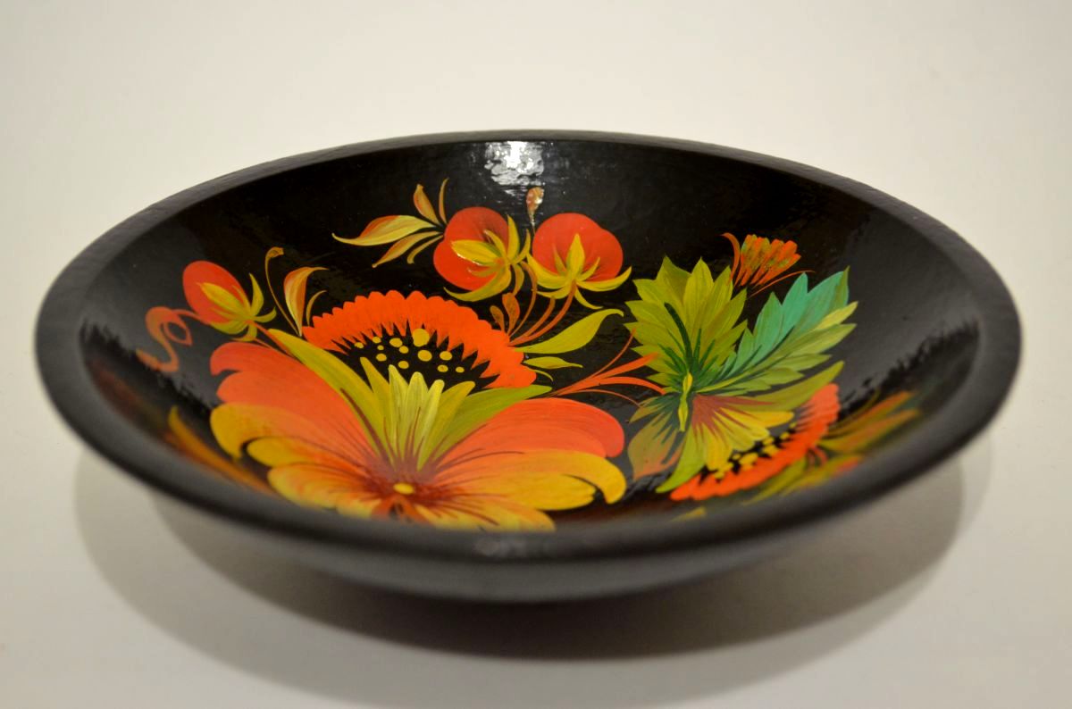 Тарелка декоративная, Петриковская роспись Искусство и