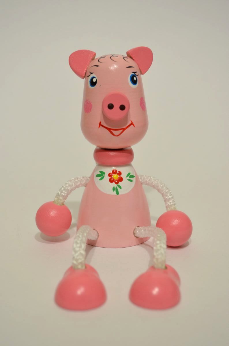 Игрушка на пружинке "Свинка"